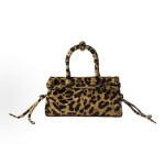 PRADA Bonnie Enamel triangular metal logo single-shoulder handbag mini Women\'s Honey color